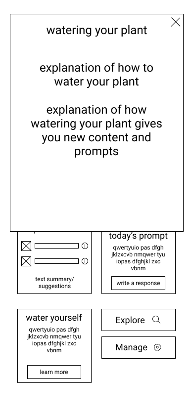 Plantiful app wireframe