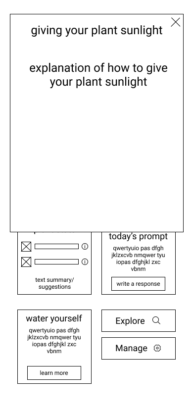 Plantiful app wireframe