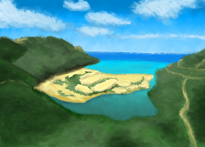 Digital drawing of Saint Martin